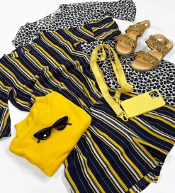 Add to Bag Buksedragt - Gul/Navy