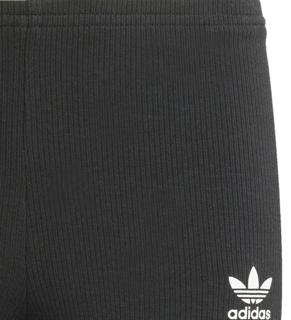 adidas Originals Cykelshorts - Rib - Sort m. Logo