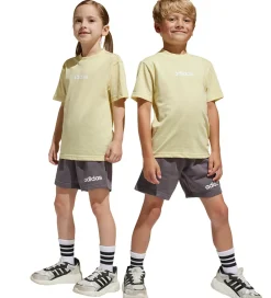 adidas Performance Sæt - T-shirt/Sweatshorts - Powder Yellow/Hvi