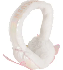 Billieblush Ørevarmere - Imiteret Pels - Hvid m. Sommerfugle