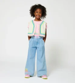 Billieblush Vest - Ivory m. Neon