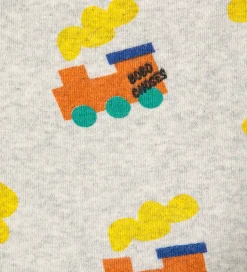 Bobo Choses Leggings - Choo Choo All Over - Light Grey Heather