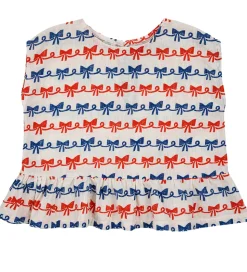 Bobo Choses Top - Ribbon Bow - Offwhite