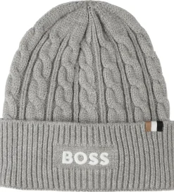 BOSS Hue - Strik - gråmeleret