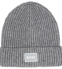 BOSS Hue - Strik - Gråmeleret