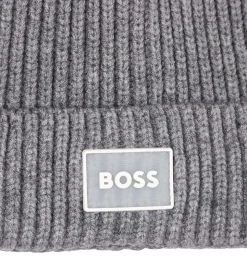 BOSS Hue - Strik - Gråmeleret