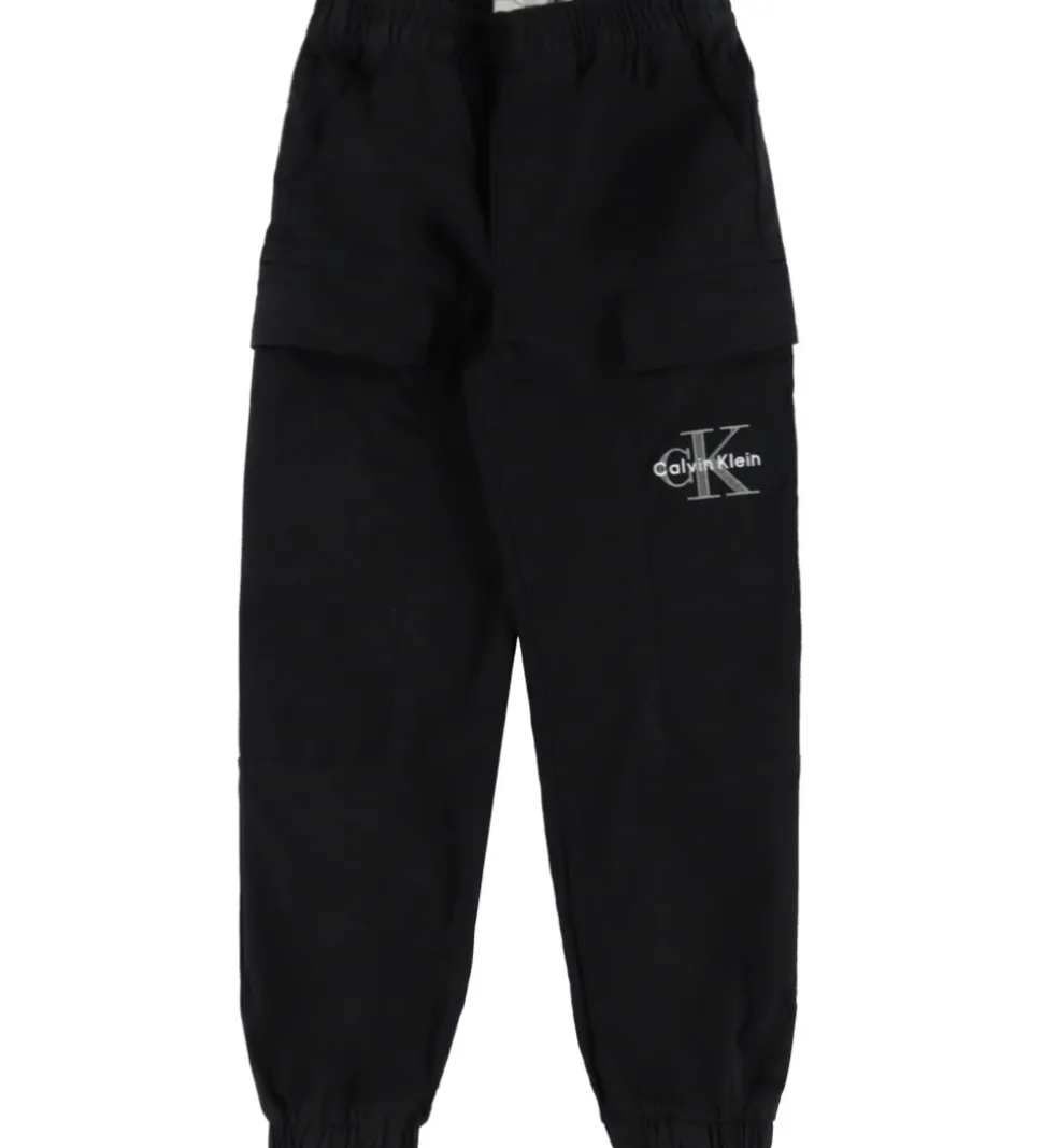 Calvin Klein Bukser - Essential Woven Cargo - Ck Black