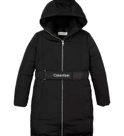 Calvin Klein Dynefrakke m. Bælte - Ck Black