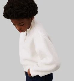 Calvin Klein Fleecetrøje - Sherpa Fleece Zip Up - Ivory