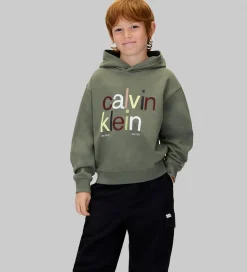 Calvin Klein Hættetrøje - Color Logo - Thyme Green
