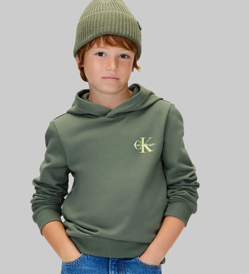 Calvin Klein Hættetrøje - Monogram - Thyme