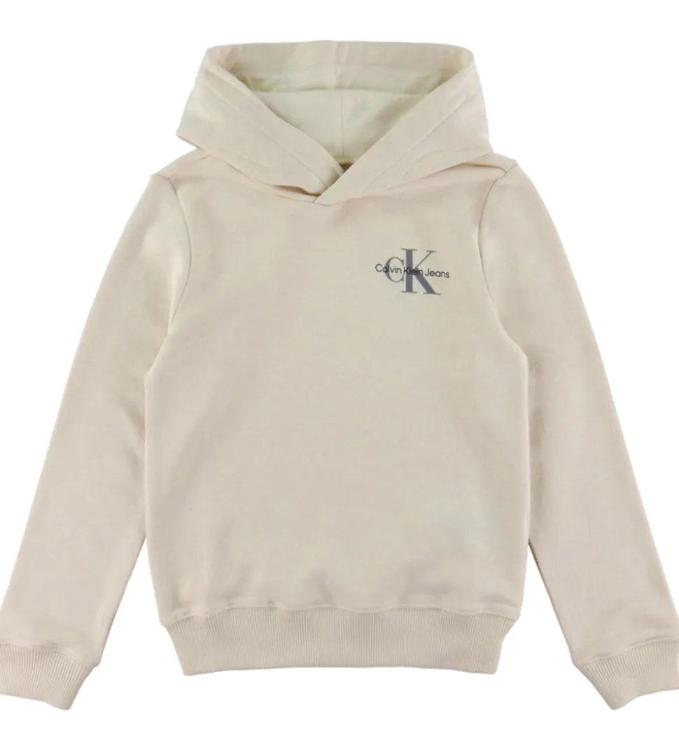 Calvin Klein Hættetrøje - Small Monogram - Whitecap Gray