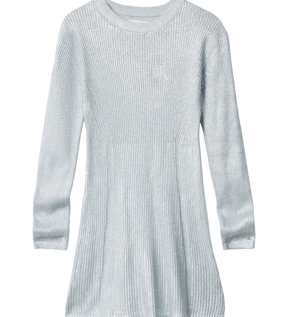 Calvin Klein Kjole - Rib - Silvergrey