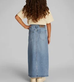 Calvin Klein Nederdel - Denim - Mid Rise Long - Cloudy Blue