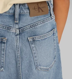 Calvin Klein Nederdel - Denim - Mid Rise Long - Cloudy Blue