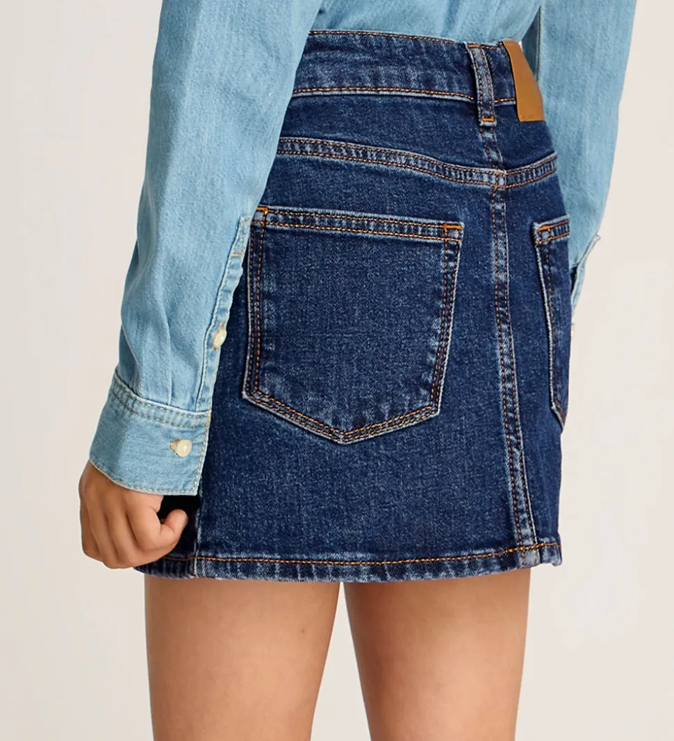 Calvin Klein Nederdel - Denim Mini - Authentic Rinse