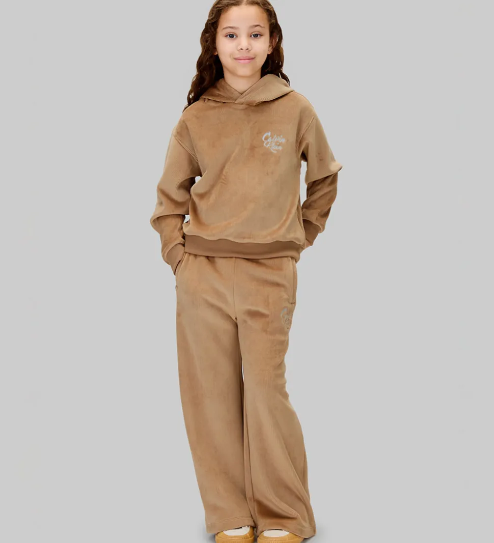 Calvin Klein Sæt - Hættetrøje/Bukser - Fløjl - Woodsmoke