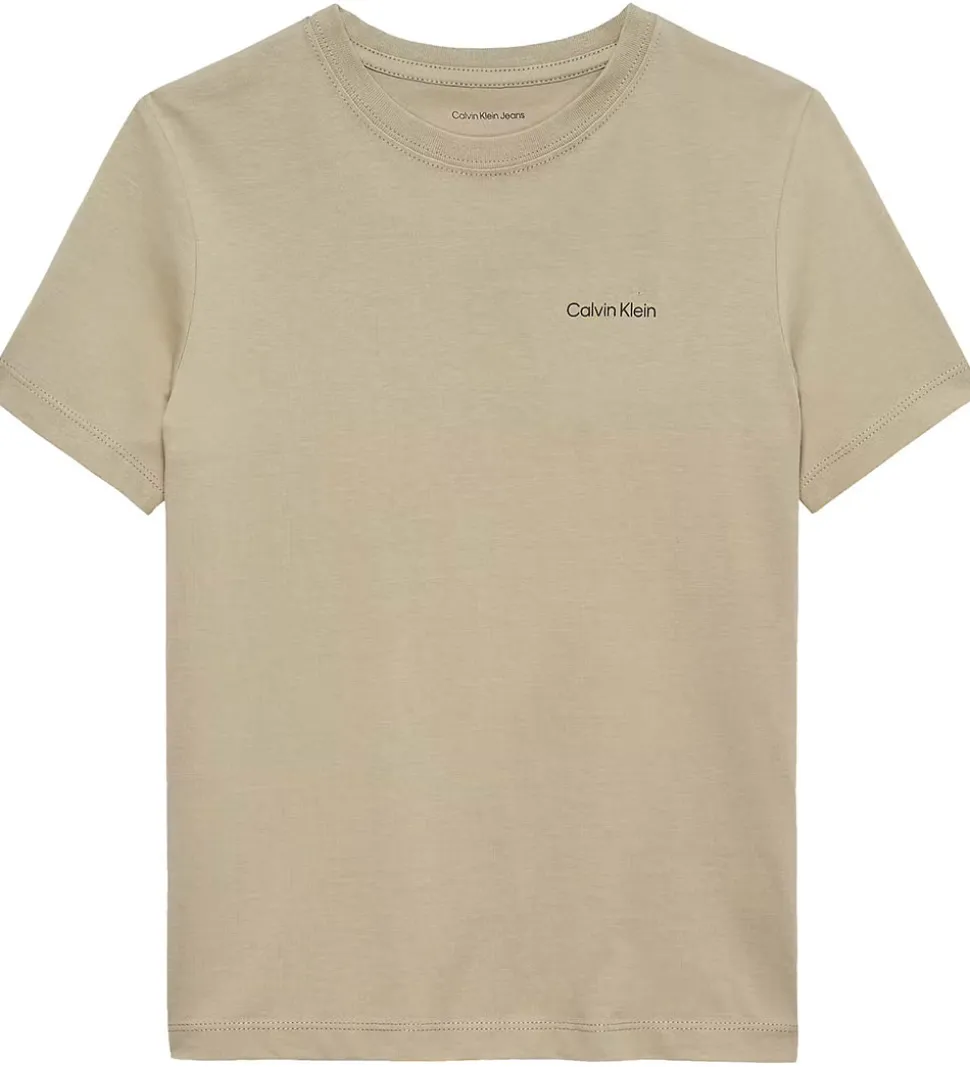 Calvin Klein T-shirt - Chest Inst. Logo - Ancient Marble Grey