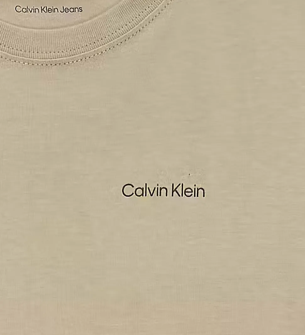 Calvin Klein T-shirt - Chest Inst. Logo - Ancient Marble Grey