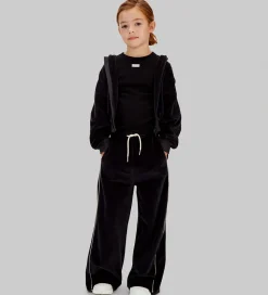 Calvin Klein Velourbukser - Wide - Sort