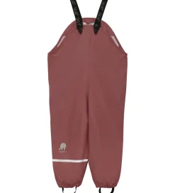 CeLaVi Regnbukser m. Seler - Recycled PU - Rose Brown
