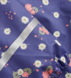 CeLaVi Regndragt m. Fleece - PU - Skipper Blue m. Print