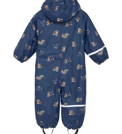 CeLaVi Regndragt m. Fleece - PU - Oceania m. Print