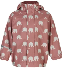 CeLaVi Regntøj - PU - Burlwood m. Elefanter