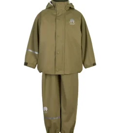 CeLaVi Regntøj m. Seler - PU - Khaki