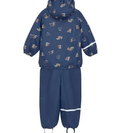 CeLaVi Regntøj m. Seler/Fleece - Recycle PU - Oceania m. Print