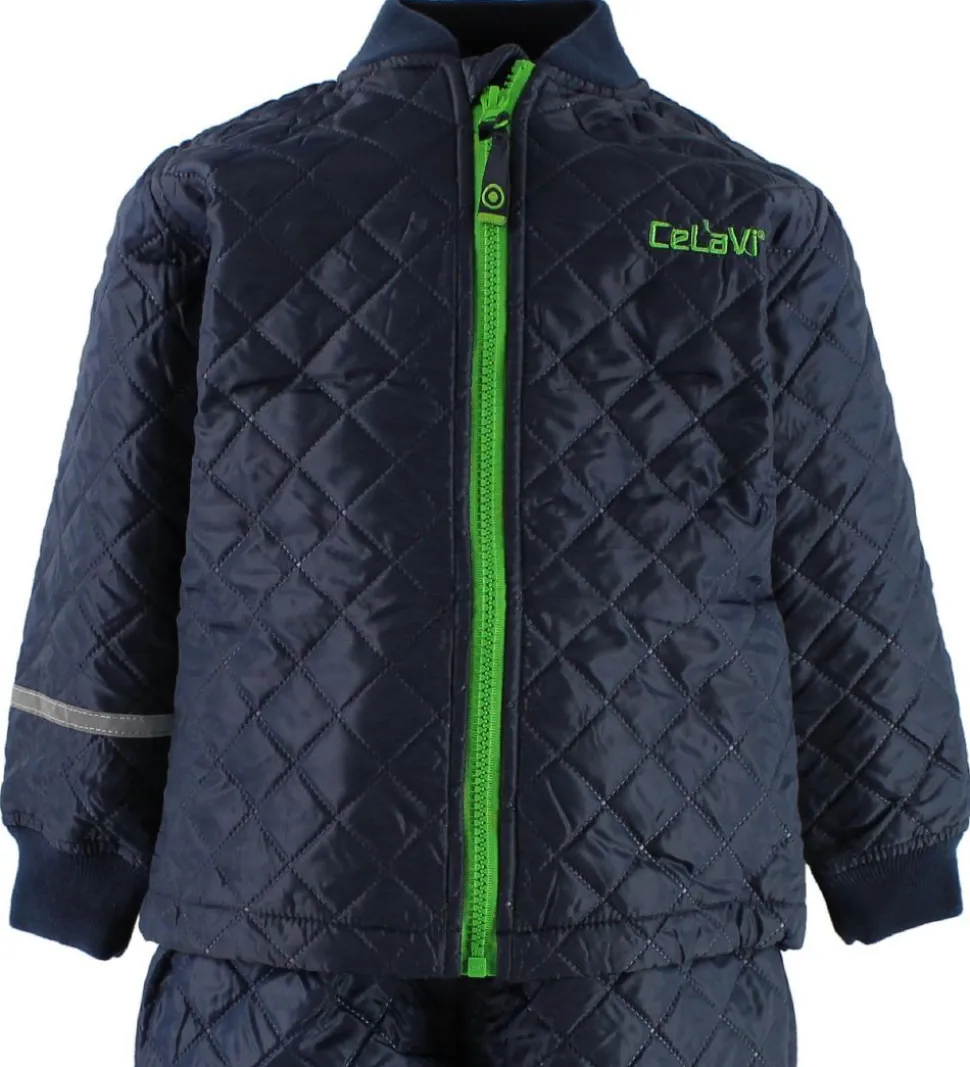 CeLaVi Termotøj - Navy m. Grøn