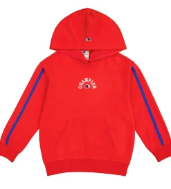 Champion Hættetrøje - Rød m. Logo