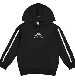 Champion Hættetrøje - Sort m. Logo