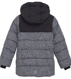 Color Kids Dynejakke - Quilt - Phantom m. Blomster