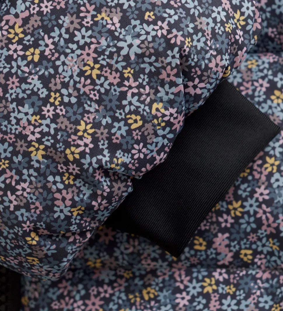 Color Kids Dynejakke - Quilt - Phantom m. Blomster