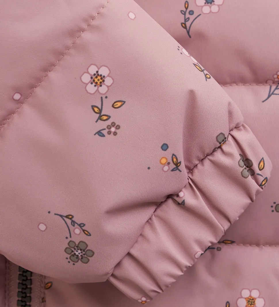 Color Kids Dynejakke - Woodrose m. Blomster