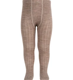 Condor Strømpebukser - Rib - Uld - Sand