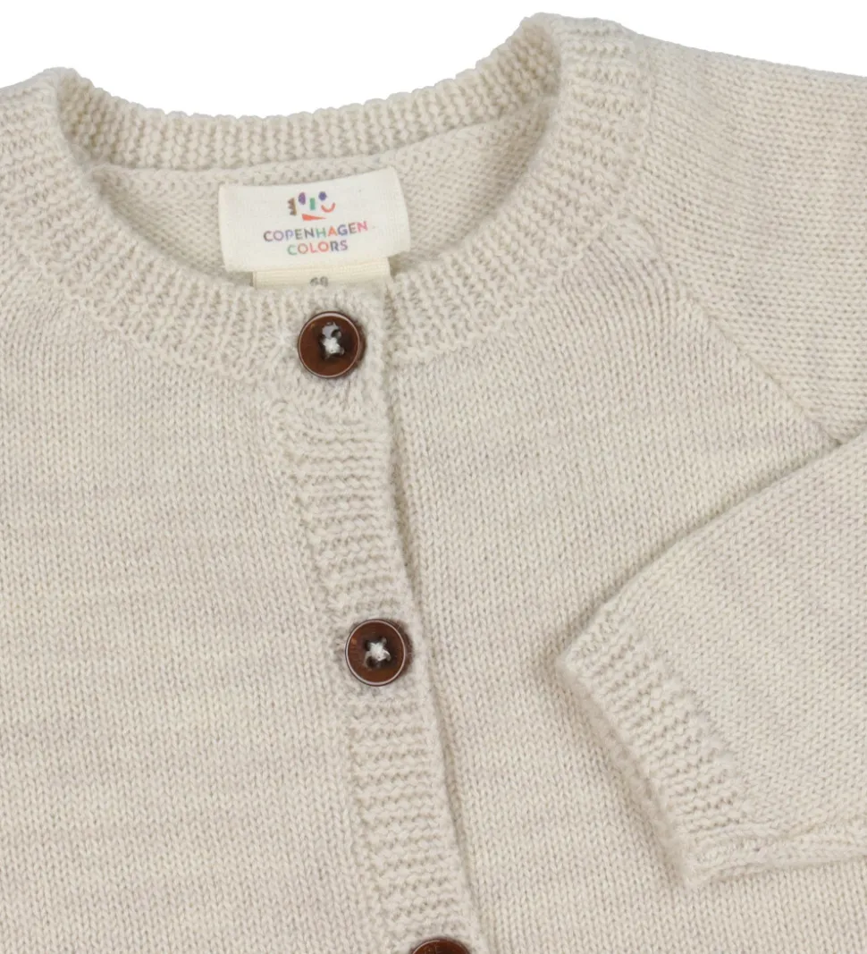 Copenhagen Colors Cardigan - Uld - Pale Cream Melange