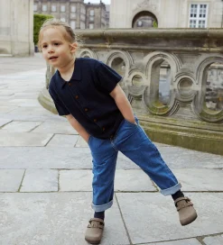 Copenhagen Colors Skjorte k/æ - Strik - Navy