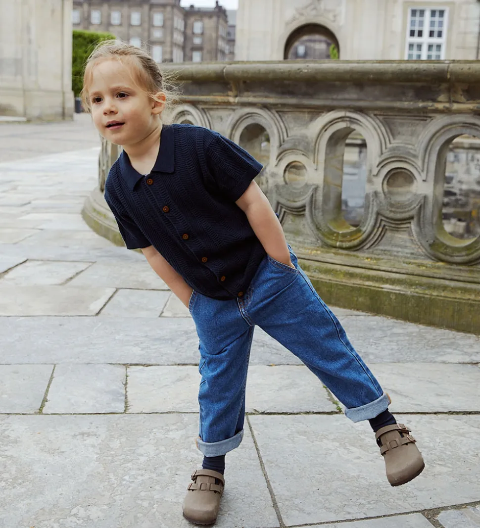 Copenhagen Colors Skjorte k/æ - Strik - Navy