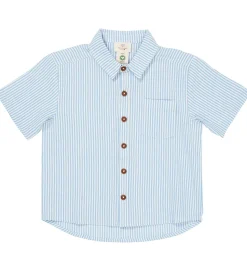 Copenhagen Colors Skjorte - Sky Blue W. Cream Stripe