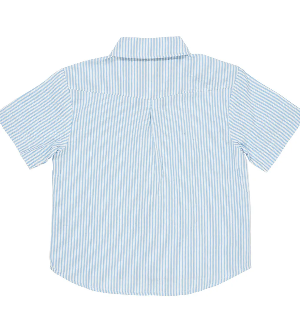Copenhagen Colors Skjorte - Sky Blue W. Cream Stripe