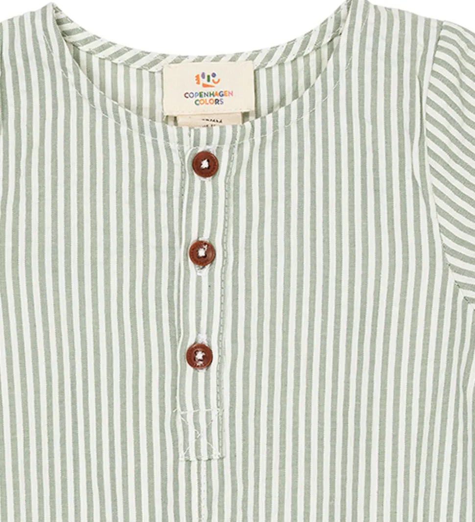 Copenhagen Colors Sommerdragt - Green W. Cream Stripe