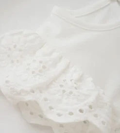 Creamie Top - Lace - Cloud m. Hulmønster