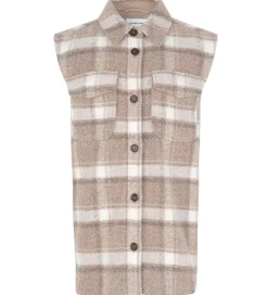 Designers Remix Vest - Uld/Polyester - G Jayden - Beige Check