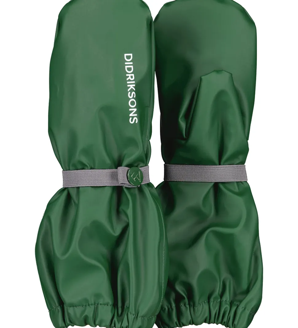 Didriksons Regnluffer m. Fleece - PU - Pileglove - Grøn