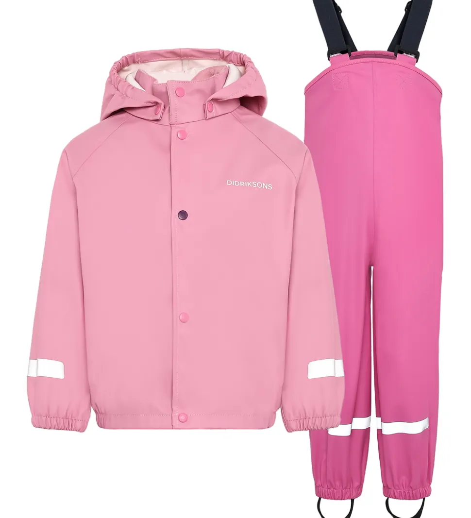 Didriksons Regntøj m. seler - PU - Slaskeman - Light Heather Pin