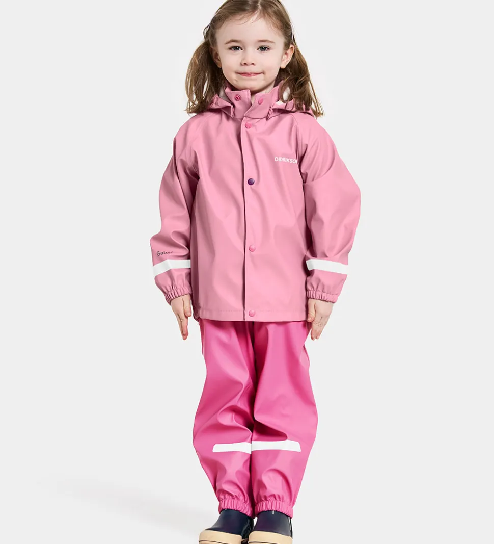 Didriksons Regntøj m. seler - PU - Slaskeman - Light Heather Pin