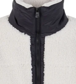 EA7 Fleecejakke - White Sand m. Sort