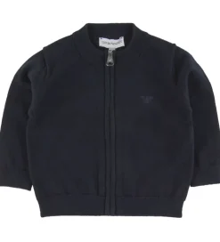 Emporio Armani Cardigan - Bomuld/Uld - Navy